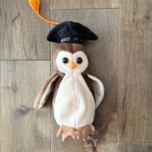 Brown and White Owl Plush Toy
